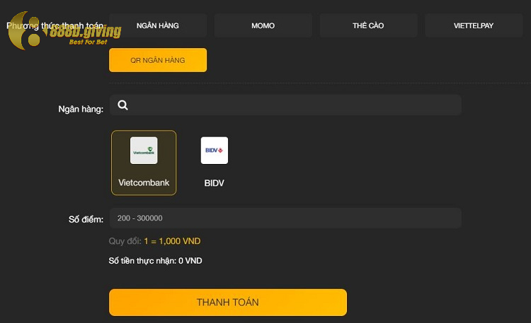 Sử dụng QR ngân hàng